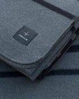 Trolle - Faded Stripe Wool Blanket - Black/Grey