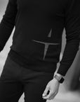 Trolle - Cashmere & Wool star logo crew sweater - men's - black
