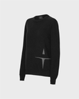 Trolle - Cashmere & Wool star logo crew sweater - men's - black