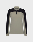 Trolle - T Cut Long Sleeve Polo Shirt - Women's - Earth Grey/Black
