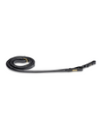 Utzon - round leather reins with stops and rubberized underside - black