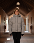 Trolle women's winter goose down jacket light gray