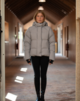 Trolle women's winter goose down jacket light gray