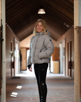 Trolle women's winter goose down jacket light gray
