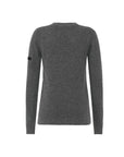 Trolle women's extra fine wool crew sweater grey