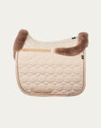 Mattes - Dressage underseat cover square with lamb - hygge creme