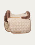 Mattes - Dressage underseat cover square with lamb - hygge creme